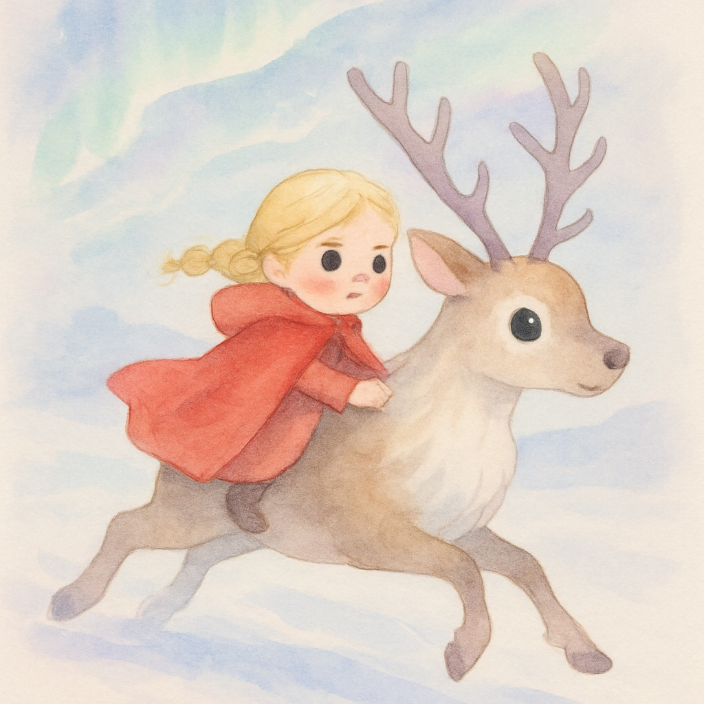 게르다가 순록을 타고 카이를 찾아가는 여정